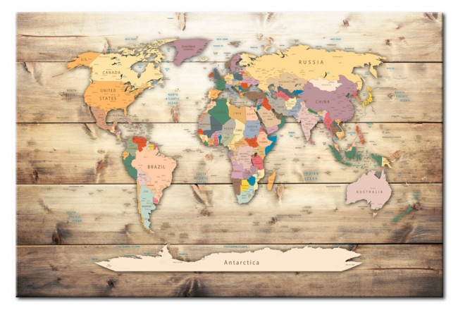 quadro mappa del mondo