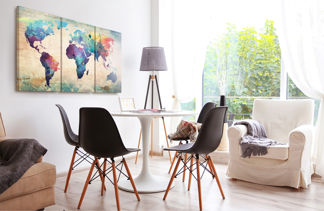 quadro stile scandinavo arredamento del salotto 