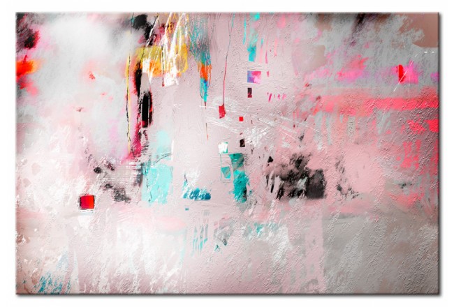 quadro dipinto a mano moderno astrazione rosa rose quartz