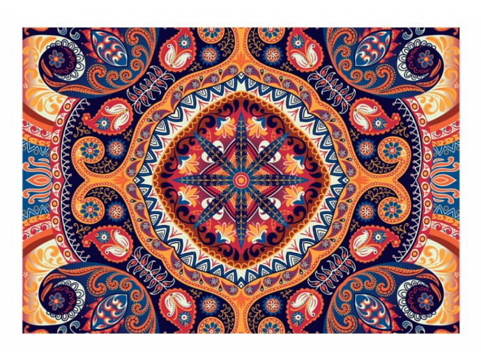 carta da parati colorata mosaico esotico