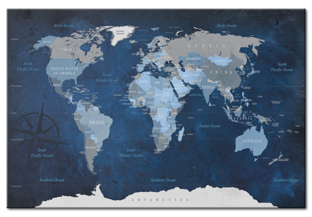 quadro mappamondo