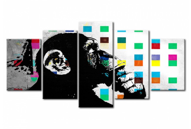 quadro banksy scimmia