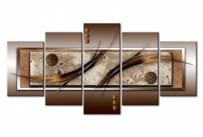 quadro multipannelloper il salotto astratto