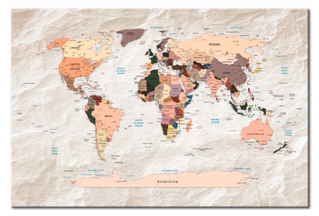 quadro mappamondo