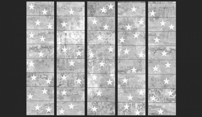 Carta da parati in stile scandinavo grigia cemento stelle