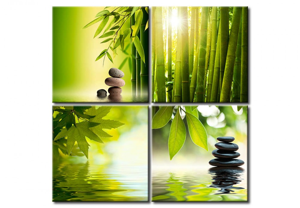 quadro verde foglie natura