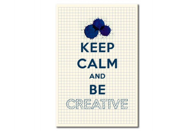 targa in metallo per l'ufficio keep calm frase motivazionale creatività