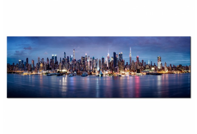 quadro su vetro acrilico città di notte
