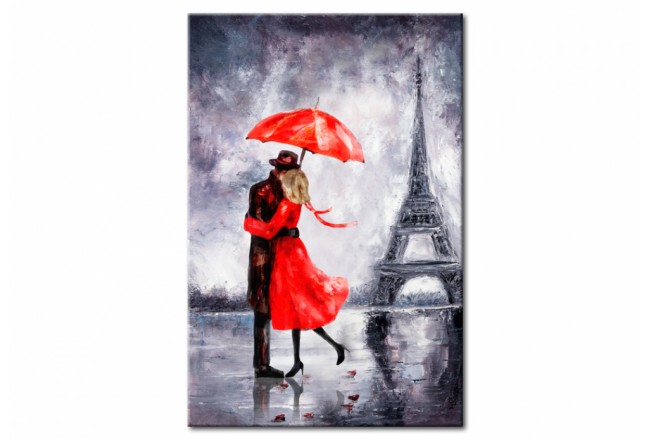 quadro su vetro acrilico parigi coppia innamorati amore