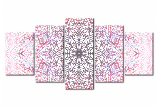 quadro su vetro acrilico dettagli decorativi colorato mandala