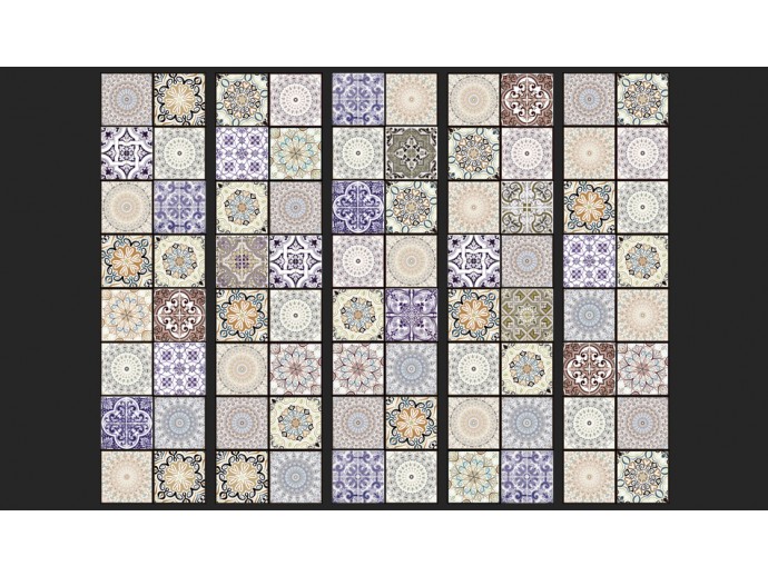 carta da parati per soggiorno camera da letto mosaico dettagli decorativi colorata