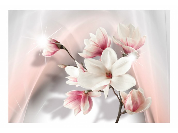 carta da parati fiori magnolie