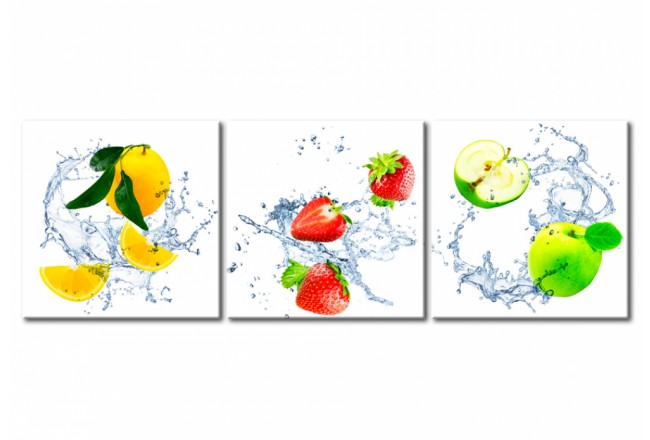 quadro su vetro acrilico per la cucina fresca frutta succulenta