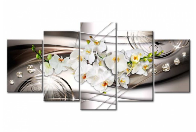 quadro su vetro acrilico per il bagno fiori orchidea