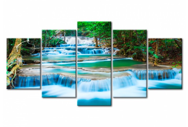 quadro su vetro acrilico per il bagno cascata