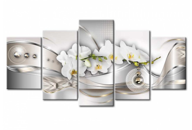quadro su vetro acrilico per il bagno fiori orchidea