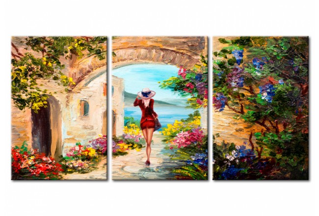 quadro Italia vacanze paesaggio mediterraneo