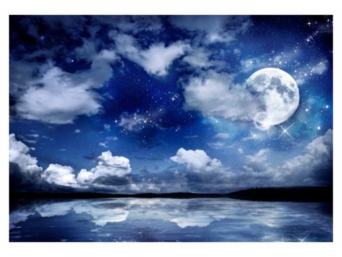 carta da parati per la camera da letto notte cielo luna